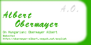 albert obermayer business card